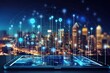 © Nuth - many business in network big city that develops the future