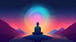 Voice controlled personal gratitude meditation apps solid background