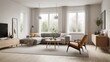 © Dustin Ai - Scandinavian Living Room interior design. 3d render Scandinavian Living Room interior design