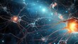 Neurons in the brain. Generative AI.