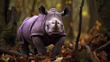 Fototapeta  - background of rhino in the forest