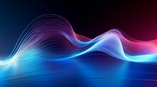 The Colorful Abstract Waves On A Bright Background. 