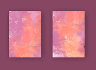 Poster - Vector banner abstract paints shapes collection isolated on color background.