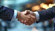 © THE IZEL ART - two businessmen shaking hands and agreeing to a business deal. business agreement and business deal. business world, business deal, business agreement and handshake deal concept