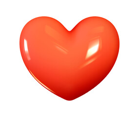 Wall Mural - emoji red heart. emotion 3d cartoon icon. vector illustration