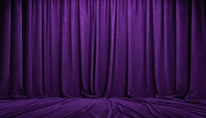 Wall Mural - Silk Purple stage curtains background 