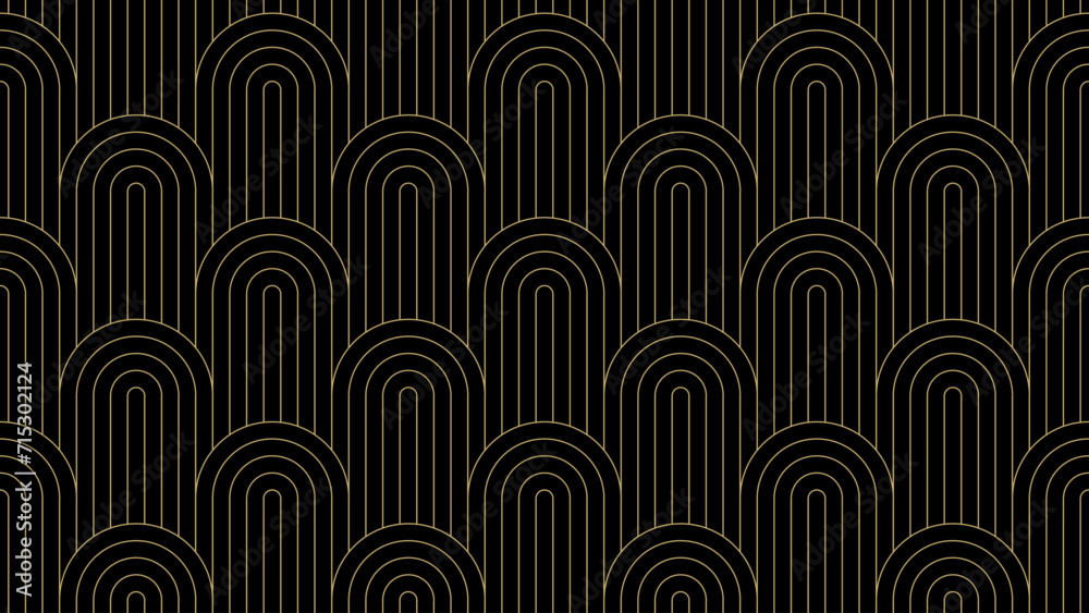 Luxury gold background pattern seamless geometric wave line circle ...