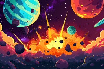 Wall Mural - Galaxy and stars. Deep space in the sky. Nebula. image space art