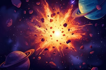Wall Mural - Galaxy and stars. Deep space in the sky. Nebula. image space art