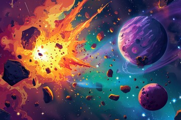 Wall Mural - Galaxy and stars. Deep space in the sky. Nebula. image space art