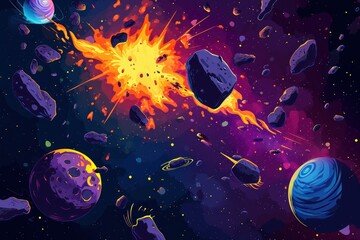 Wall Mural - Galaxy and stars. Deep space in the sky. Nebula. image space art