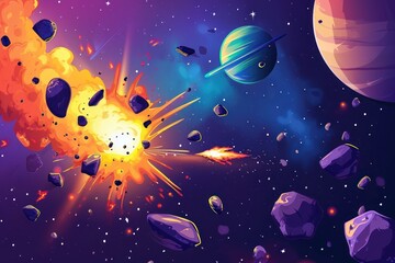 Wall Mural - Galaxy and stars. Deep space in the sky. Nebula. image space art