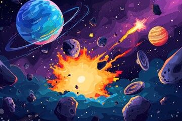 Wall Mural - Galaxy and stars. Deep space in the sky. Nebula. image space art