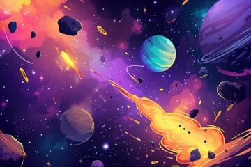 Wall Mural - Galaxy and stars. Deep space in the sky. Nebula. image space art