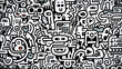© ma - Funny doodle seamless pattern, artistic background