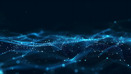 Wall Mural - Technology Network Background_Generative AI