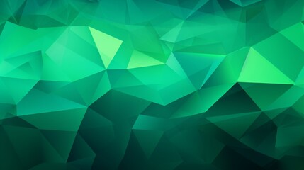 Poster - Vibrant green polygonal elegance: abstract light background