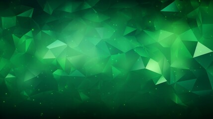Poster - Vibrant green polygonal elegance: abstract light background
