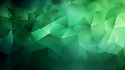 Poster - Vibrant green polygonal elegance: abstract light background