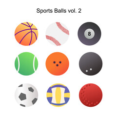  Sports Balls Illustration Set