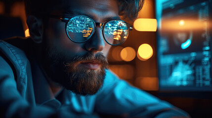 Aufkleber - A close-up of a software engineer collaborating on open-source projects, contributing to the global IT community. Generative AI.