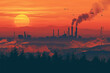 Sources of air pollution include industrial facilities, transportation (cars, trucks, airplanes), power plants, agriculture