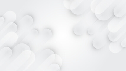 White vector gradient abstract background with shapes elements. White vector presentation background for poster, banner, wallpaper, mockup, flyer, and report