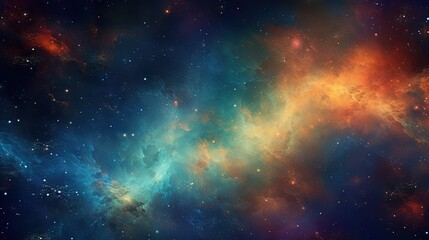 abstract dreamy background wallpaper template of nebula sparkling stars stardust galaxy space univer