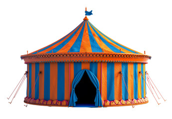 Wall Mural - Circus tent isolated on white transparent background. PNG