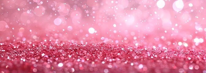 Wall Mural - Abstract shiny pink glitter background