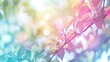 The nature background's color tones blur with light, resembling a pastel multicolored wallpaper with a vintage touch, Ai Generated.