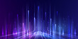 © Phantip - Abstract digital technology background. Modern high-tech innovation future concept, Network connection, AI, communication, big data. Pattern for banner, poster, website. Vector eps10.
