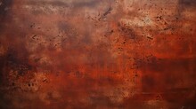 Weathered Red Rusted Metal Texture: A Grunge Background Of Rust And Oxidized Iron Panel With Space For Design