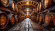 © Md.Pipul - Whiskey, bourbon, scotch, wine barrels in an aging facility