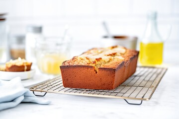 Sticker - sliced banana bread on a cooling rack