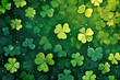 green shamrock clover illustration background.