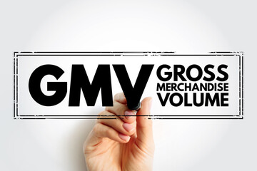 Poster - gmv gross merchandise volume - total amount of sales a company makes over a specified period of time