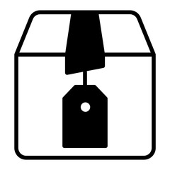 Sticker - Package Tag solid glyph icon