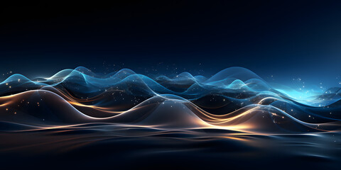 Wall Mural - Abstract Technology Wave Background. Sound Wave Background