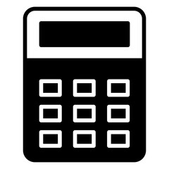 Sticker - Calculator solid glyph icon