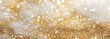 White and gold glitter background. Luxury background