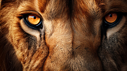 Poster - close up of lions eyes