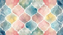 Muted Color Tones And A Classic Aesthetic Define An Abstract Pastel Watercolor Background With A Grid Pattern, Rough Texture, And A Worn Canvas Feel