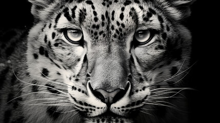 Wall Mural - snow leopard portrait