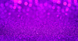 canvas print picture - Sparkling purple magenta glitter background with bokeh. Closeup view, dof. Pattern with shining fine purple sequins. Festive luxury magenta background, backdrop, texture. Design element