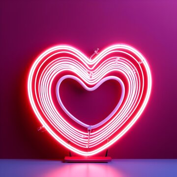 A red heart with the word love on it like 3D art , 