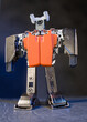 Retro robot with furniture hinges, hero, real robot photo