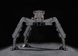 Robot spider 6 made of furniture hinges, future robotic bug, studio photography
