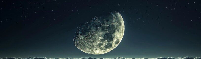 Wall Mural - beautiful moon in the clear sky