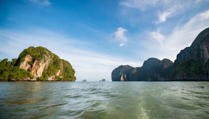 Wall Mural - chao phraya river phi phi islands in thailand travel destination picture